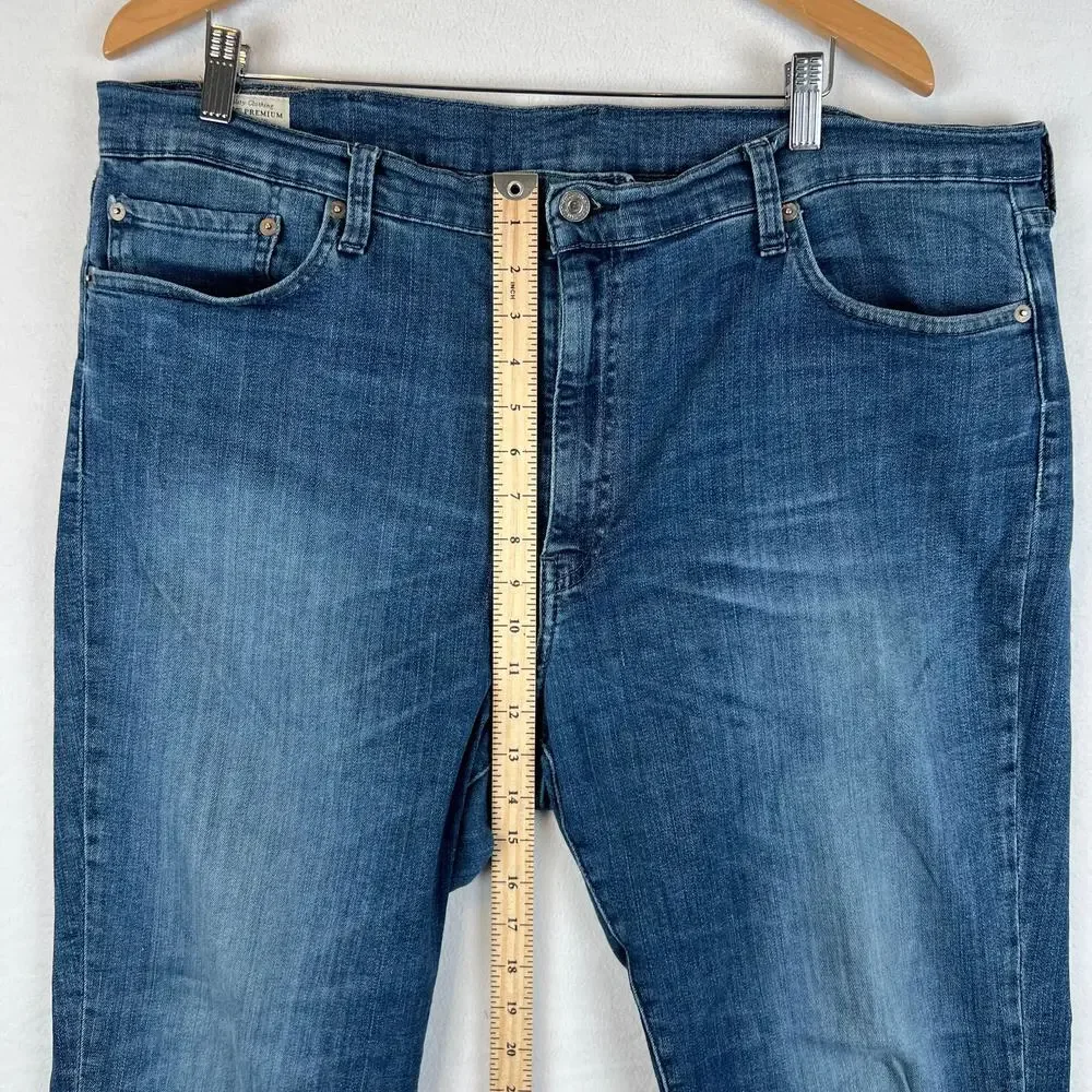Levis 511 Jeans Mens 42x30 Blue Denim San Francisco Premium Big E Dark‎ Wash